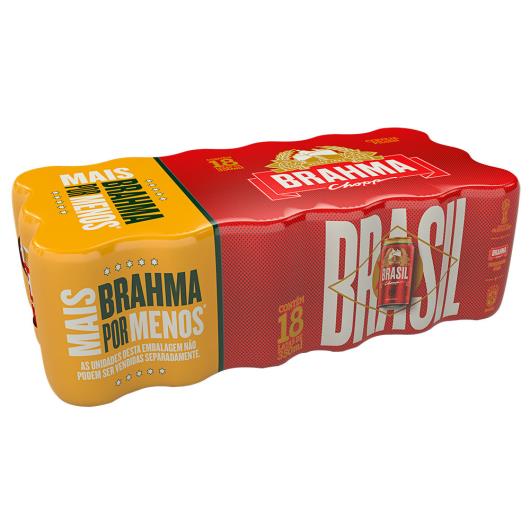 Cerveja Brahma Chopp Pilsen Lata 350ml Pack C/18 - Imagem em destaque