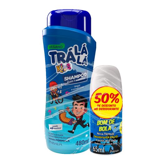 Kit Shampoo + Desodorante Roll On 2 em 1 Tra Lá Lá Kids 50% de desconto na segunda unidade Unidade - Imagem em destaque