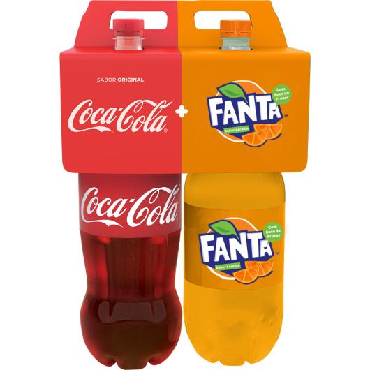 Refrigerante Coca Cola 2L + Fanta laranja 2L - Sonda Supermercado Delivery Refrigerante Coca Cola 2L + Fanta laranja 2L - Sonda Supermercado Delivery