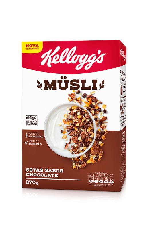 Cereal Kellogg's Musli Chocolate 270g - Imagem em destaque