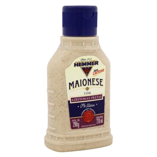 Maionese com Azeitonas Pretas Zero Lactose Hemmer Squeeze 290g - Imagem em destaque