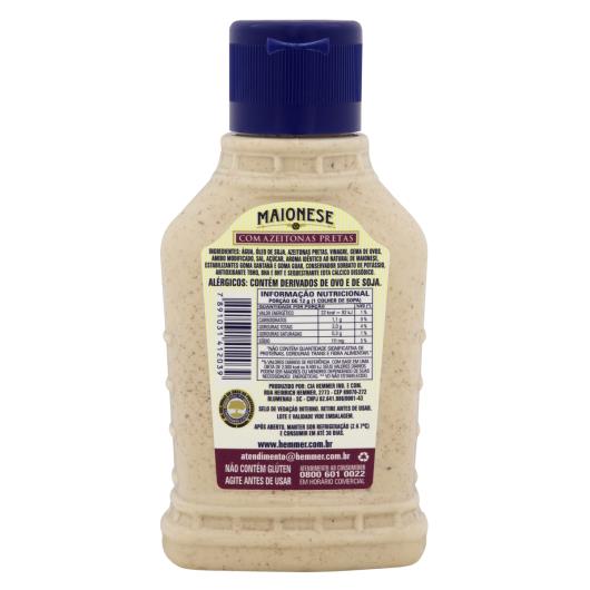 Maionese com Azeitonas Pretas Zero Lactose Hemmer Squeeze 290g - Imagem em destaque