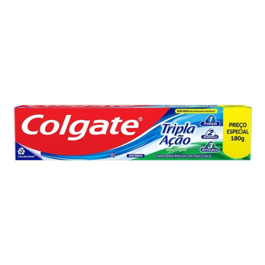 Creme Dental Menta Original Colgate Tripla Ação 180g Preço Especial - Imagem em destaque