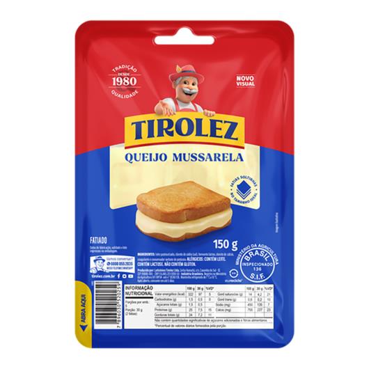 Queijo Tirolez Mussarela Fatiado Embalado 150g - Imagem em destaque