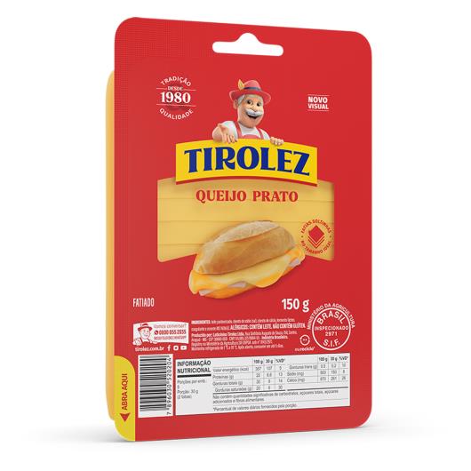 Queijo Tirolez Prato Fatiado Embalado 150g - Imagem em destaque