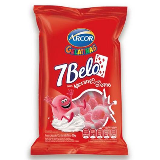 Bala 7 Belo Morango Com Creme 70g - Imagem em destaque