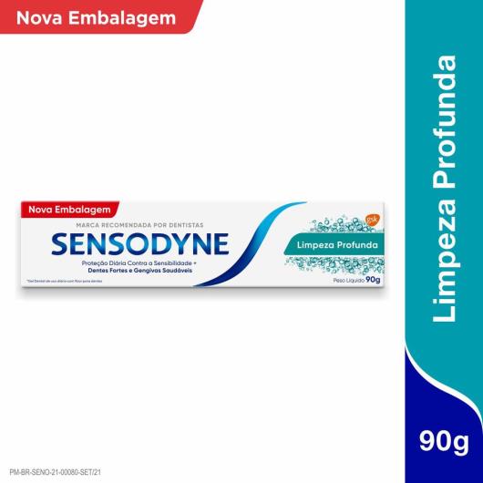 Gel dental limpeza profunda Sensodyne 90g - Imagem em destaque