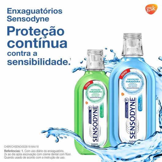 Enxaguatorio bucal cool mint Sensodyne 250ml - Imagem em destaque