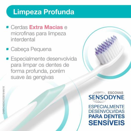 Escova dental limpeza profunda extra macia Sensodyne unidade - Imagem em destaque