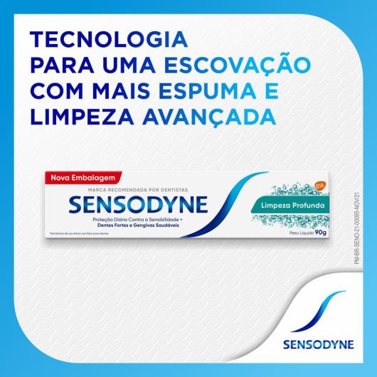 Creme dental branqueador extra fresh+gel dental limpeza profunda 50%Desconto Sensodyne unidade - Imagem em destaque