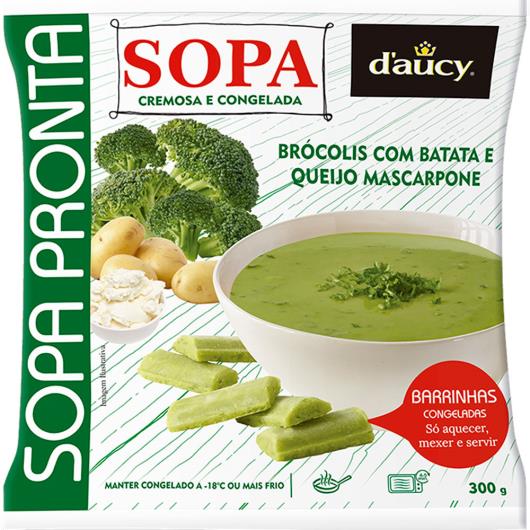 Sopa D'aucy Cremosa Congelada Brócolis com Batata e Queijo 300g - Imagem em destaque