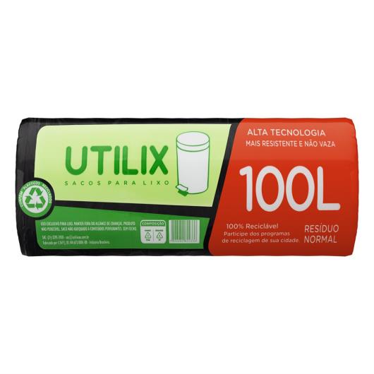 Saco de lixo 100l Utilix 15un - Imagem em destaque