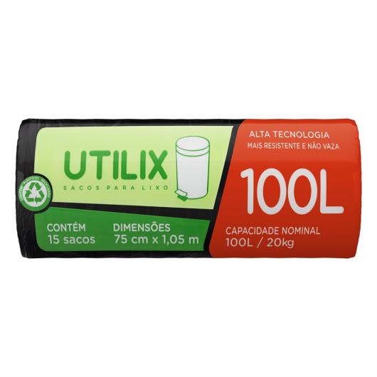 Saco de lixo 100l Utilix 15un - Imagem em destaque