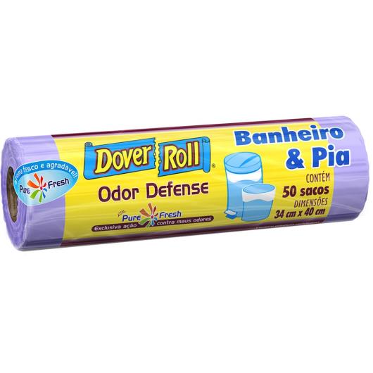 Saco de lixo banheiro e pia odor defense Dover Roll 50un - Imagem em destaque