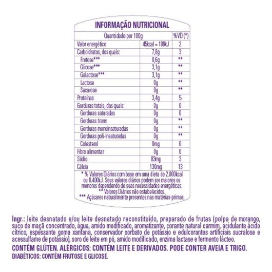 Iogurte Líquido Zero Lactose Corpus Morango 850g - Imagem em destaque