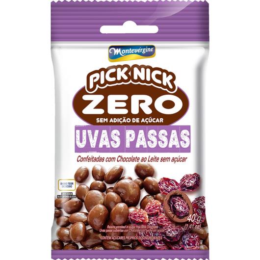 Uva Passa com cobertura de chocolate Montevérgine Pick Nick Zero 40g - Imagem em destaque