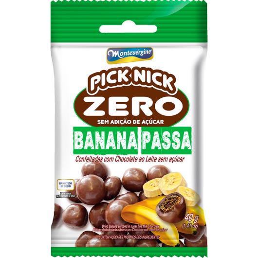 Banana Passa com Chocolate Montevérgine Pick Nick Zero 40g - Imagem em destaque