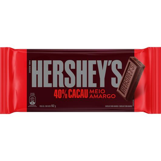 Chocolate Hershey's Meio Amargo 92g - Imagem em destaque