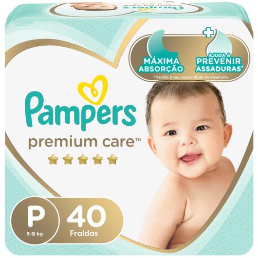 Fralda Descartável Pampers Premium Care P 40 unids. - Imagem em destaque