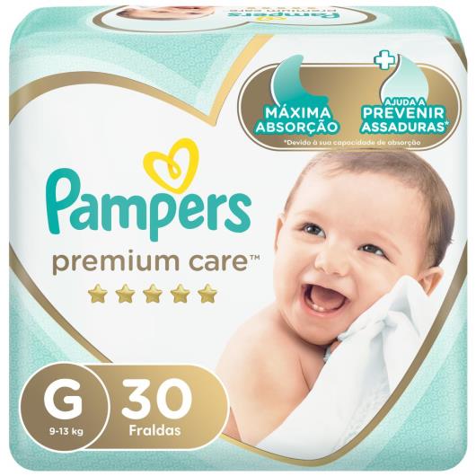 Fralda Descartável Pampers Premium Care G 30 unids. - Imagem em destaque