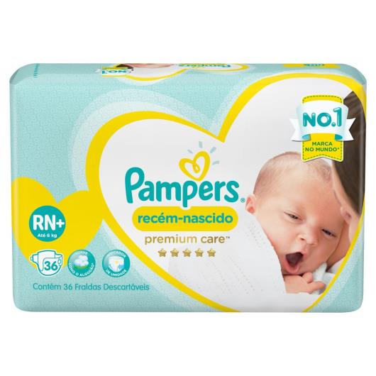 Fralda descartável Pampers Premium Care RN 36un - Imagem em destaque