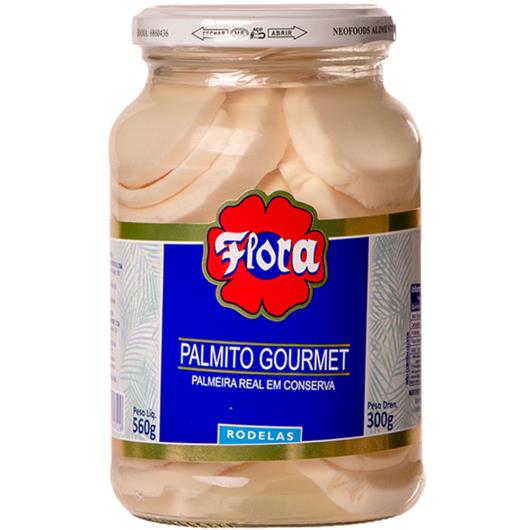 Palmito Flora Conserva Gourmet Rodelas Vidro 300g - Imagem em destaque