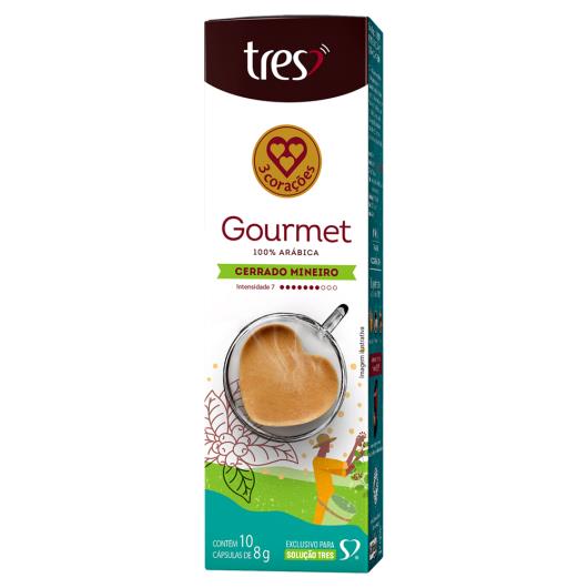 Café em Cápsula Espresso Cerrado Mineiro Gourmet 3 Corações 80g - Imagem em destaque
