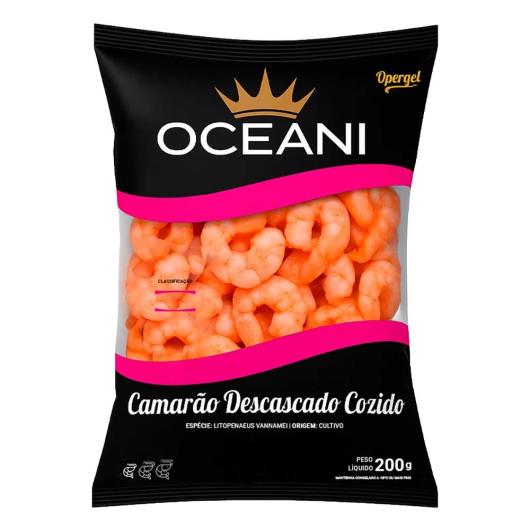 Camarão cinza descascado cozido Oceani congelado 200g - Imagem em destaque
