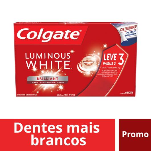 Creme Dental luminous white Colgate Leve 3 Pague 2 - Imagem em destaque