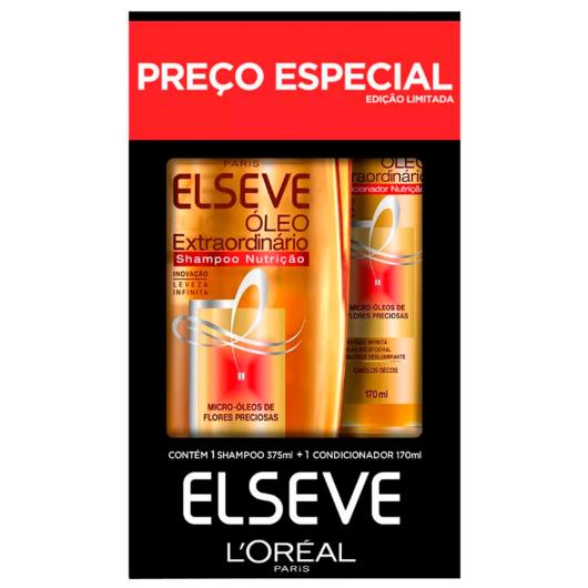 Shampoo 375ml + Condicionador 170ml preço especial óleo extraordinário Elseve unidade - Imagem em destaque