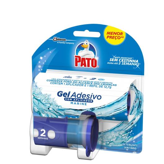 Desodorizador Sanitário PATO Gel Adesivo Aplicador + Refil Marine 2 discos - Imagem em destaque