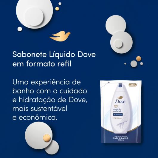 Sabonete líquido nutrição profunda Dove refil 200ml - Imagem em destaque