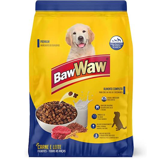 Alimento para cães filhotes carne e leite Baw Waw 6kg - Imagem em destaque