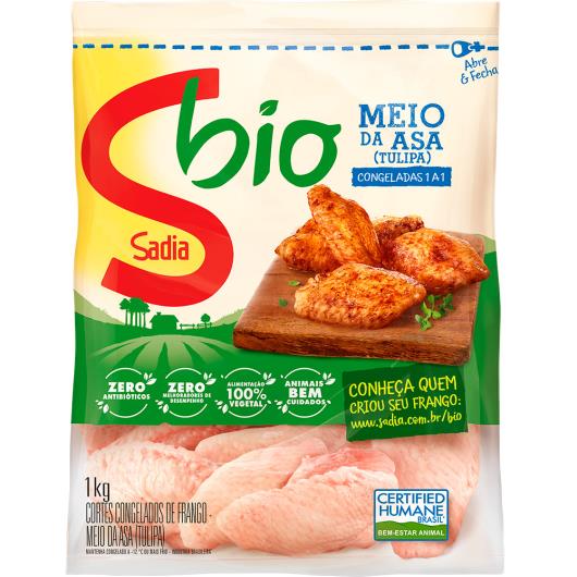 Meio da Asa Frango (Tulipa) Sadia Bio Congelada 1kg - Imagem em destaque