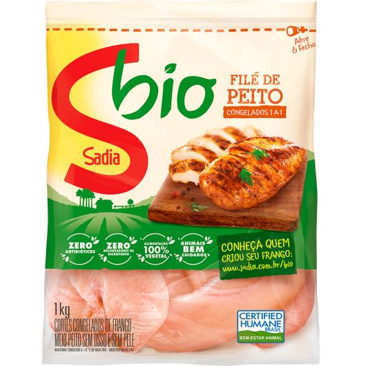 Filé de Peito de Frango Sadia Bio Congelado Embalagem ZIP 1kg - Imagem em destaque