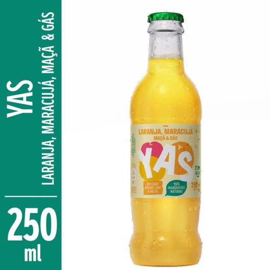 Yas Laranja Maracujá Maçã e Gás Vidro 250ML - Imagem em destaque