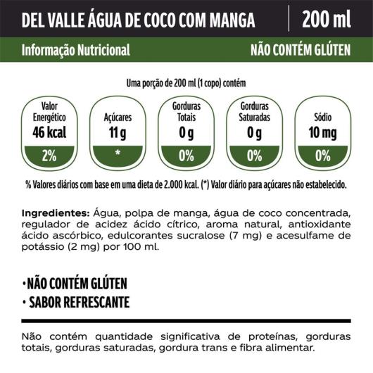 Del Valle Água de Coco sabor Manga TP 200ML - Imagem em destaque