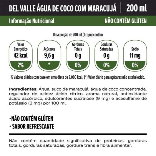 Del Valle Água de Coco sabor Maracujá TP 200ML - Imagem em destaque