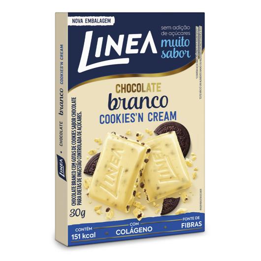 Chocolate zero açúcar cookies'n cream Linea 30g - Imagem em destaque