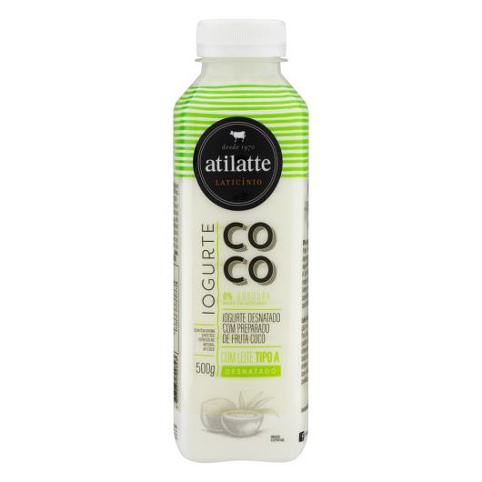 Iogurte Desnatado Coco Atilatte Garrafa 500g - Imagem em destaque