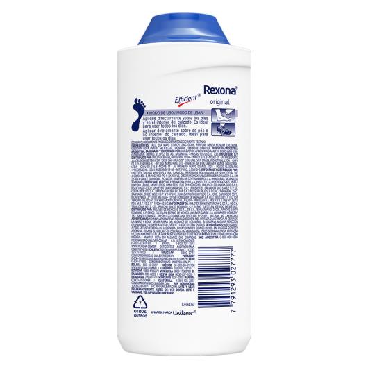 Talco Desodorante para os Pés Original Rexona Efficient Frasco 100g - Imagem em destaque