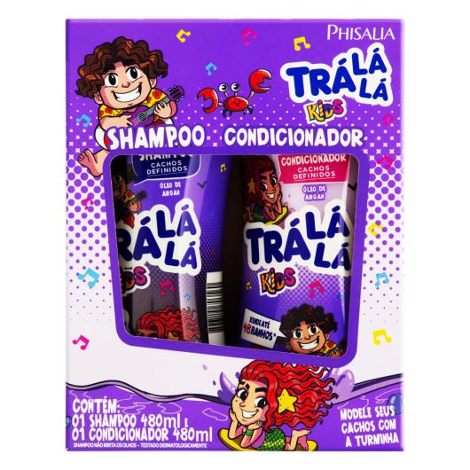 Kit Shampoo + Condicionador Trá Lá Lá Kids Cachos Definidos 480ml Cada - Imagem em destaque