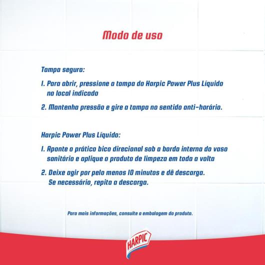 Desinfetante Líquido Harpic Power Plus 500ml - Imagem em destaque