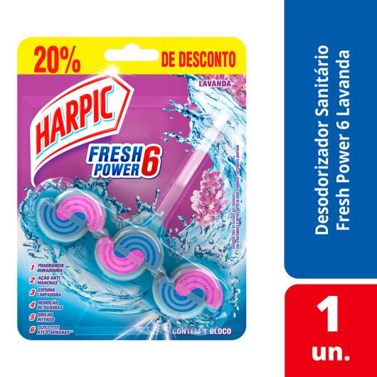 Harpic Fresh Power 6 Limpador e Aromatizador Sanitário Lavanda 20% off - Imagem em destaque