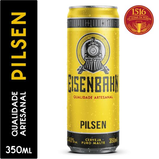 Cerveja Eisenbahn Pilsen Puro Malte Lata 350ml - Imagem em destaque