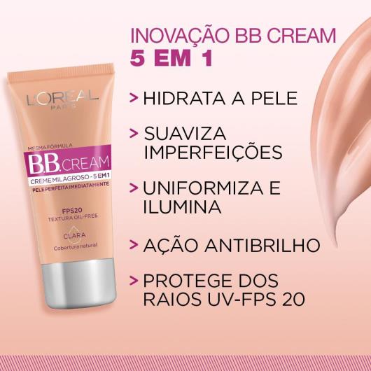 Base BB Cream L'Oréal Paris 5 em 1 Cor Clara FPS20 30ml - Imagem em destaque