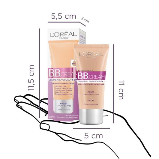 Base BB Cream L'Oréal Paris 5 em 1 Cor Clara FPS20 30ml - Imagem em destaque