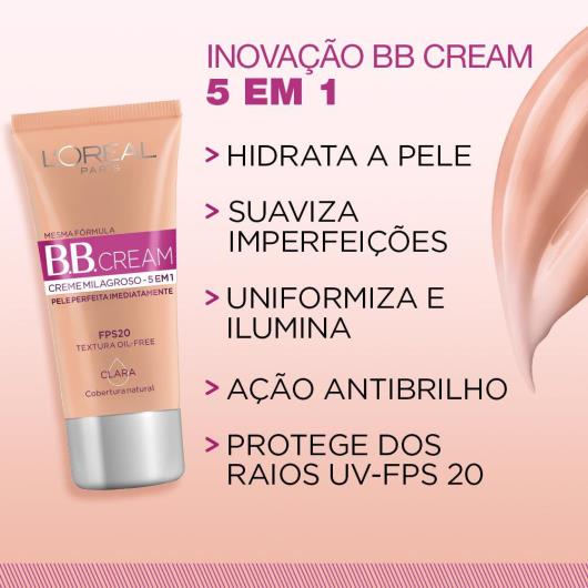 Base BB Cream L'Oréal Paris 5 em 1 Cor Média FPS20 30ml - Imagem em destaque