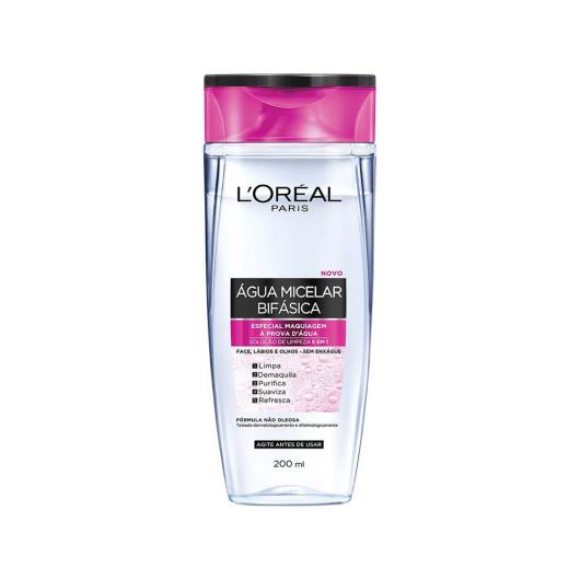 Água Micelar Bifásica L'Oréal Paris Solução de Limpeza 5 em 1 200ml - Imagem em destaque