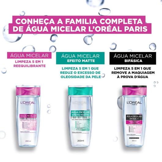 Água Micelar Bifásica L'Oréal Paris Solução de Limpeza 5 em 1 200ml - Imagem em destaque